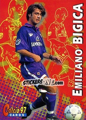 Sticker Emiliano Bigica - Calcio Cards 1996-1997 n. 179 - Panini