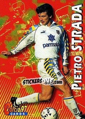 Sticker Pietro Strada - Calcio Cards 1996-1997 n. 192 - Panini