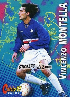 Sticker Vincenzo Montella - Calcio Cards 1996-1997 n. 204 - Panini