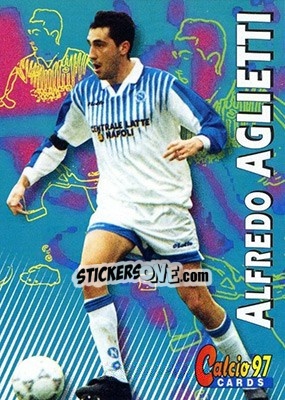 Figurina Alfredo Aglietti - Calcio Cards 1996-1997 - Panini