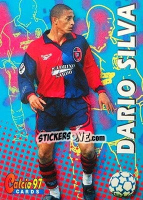 Sticker Dario Silva - Calcio Cards 1996-1997 n. 206 - Panini