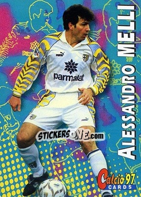 Sticker Alessandro Melli - Calcio Cards 1996-1997 - Panini