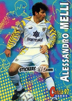 Sticker Alessandro Melli - Calcio Cards 1996-1997 n. 211 - Panini