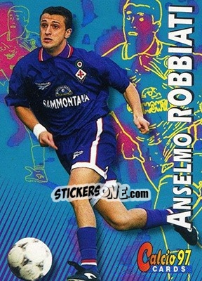 Sticker Anselmo Robbiati - Calcio Cards 1996-1997 n. 218 - Panini
