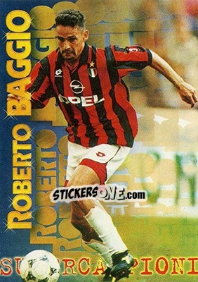 Sticker Roberto Baggio - Calcio Cards 1996-1997 n. 222 - Panini