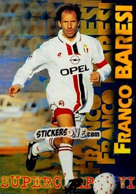 Sticker Franco Baresi - Calcio Cards 1996-1997 n. 224 - Panini