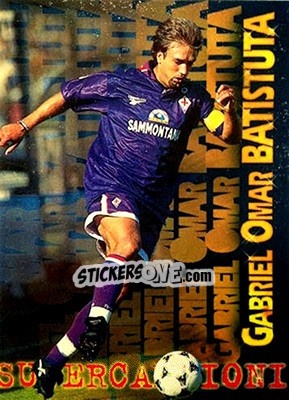 Sticker Gabriel Omar Batistuta - Calcio Cards 1996-1997 n. 225 - Panini