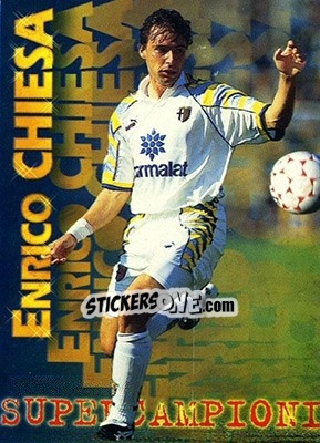 Figurina Enrico Chiesa - Calcio Cards 1996-1997 - Panini