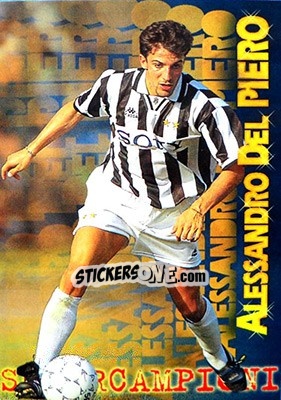 Sticker Alessandro Del Piero - Calcio Cards 1996-1997 n. 231 - Panini