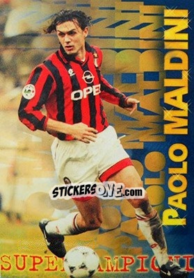 Sticker Paolo Maldini - Calcio Cards 1996-1997 n. 238 - Panini