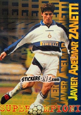 Sticker Javier Adelmar Zanetti - Calcio Cards 1996-1997 n. 248 - Panini