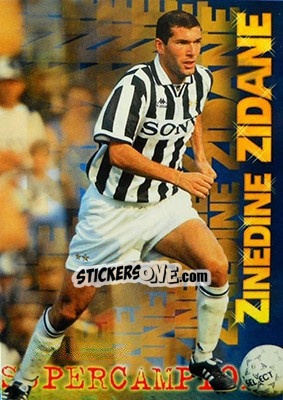 Sticker Zinedine Zidane - Calcio Cards 1996-1997 n. 249 - Panini
