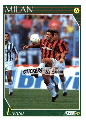 Sticker Alberigo Evani - Italian League 1992 - Score