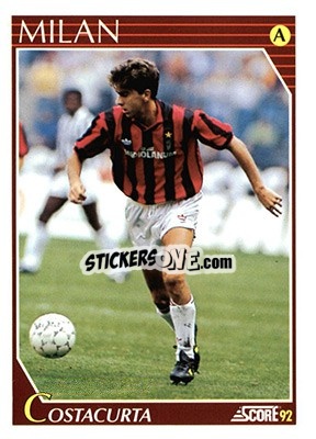 Sticker Alessandro Costacurta - Italian League 1992 - Score