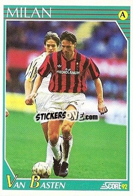 Sticker Marco Van Basten - Italian League 1992 n. 174 - Score