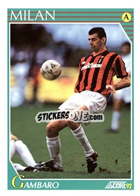Cromo Enzo Gambaro - Italian League 1992 - Score
