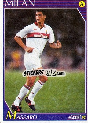 Sticker Daniele Massaro - Italian League 1992 - Score