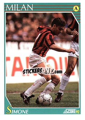 Sticker Marco Simone - Italian League 1992 n. 180 - Score