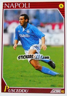 Figurina Vittorio Pusceddu - Italian League 1992 - Score