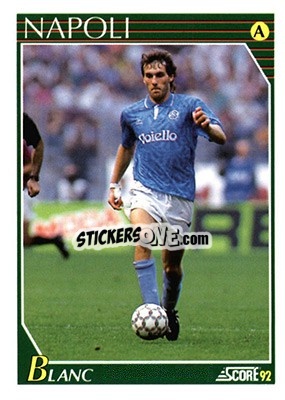 Sticker Laurent Blanc - Italian League 1992 n. 184 - Score