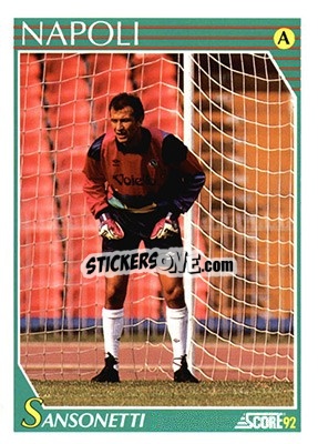 Cromo Gianni Sansonetti - Italian League 1992 - Score