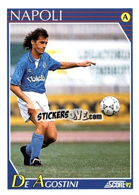 Sticker Stefano De Agostini - Italian League 1992 - Score