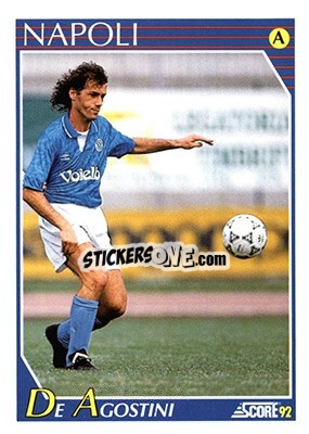 Sticker Stefano De Agostini - Italian League 1992 n. 194 - Score