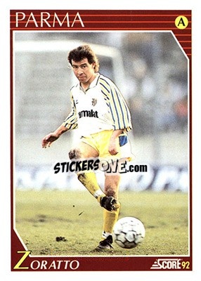 Sticker Daniele Zoratto - Italian League 1992 n. 203 - Score