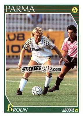 Sticker Tomas Brolin - Italian League 1992 - Score