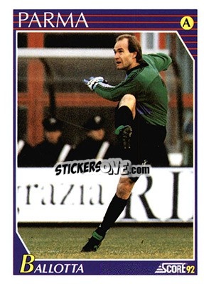 Cromo Marco Ballotta - Italian League 1992 - Score