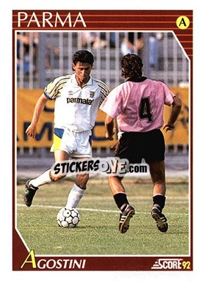 Cromo Massimo Agostini - Italian League 1992 - Score