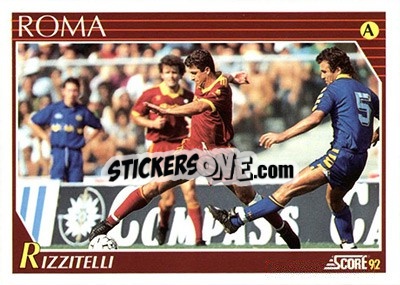 Figurina Ruggiero Rizzitelli - Italian League 1992 - Score