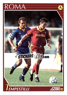 Cromo Antonio Tempestilli - Italian League 1992 - Score