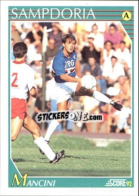Sticker Roberto Mancini - Italian League 1992 - Score