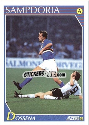 Sticker Giuseppe Dossena - Italian League 1992 - Score