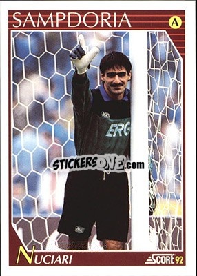 Sticker Giulio Nuciari - Italian League 1992 - Score