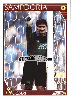 Cromo Giulio Nuciari - Italian League 1992 n. 237 - Score