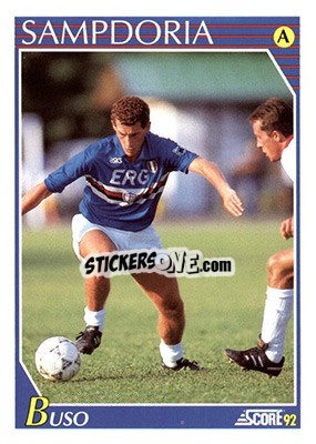 Cromo Renato Buso - Italian League 1992 - Score