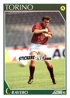 Cromo Roberto Cravero - Italian League 1992 - Score