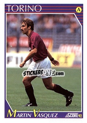 Cromo Martin Vasquez - Italian League 1992 - Score