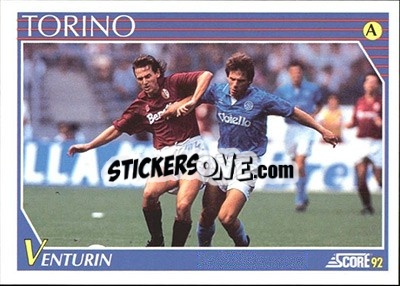 Cromo Giorgio Venturin - Italian League 1992 - Score
