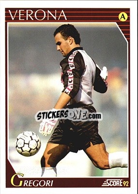 Sticker Attilio Gregori - Italian League 1992 n. 256 - Score