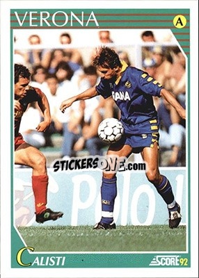 Cromo Ernesto Calisti - Italian League 1992 - Score