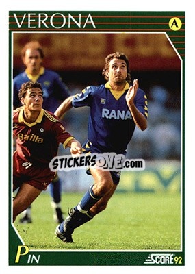 Cromo Celeste Pin - Italian League 1992 - Score