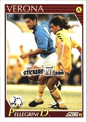 Cromo Davide Pellegrini - Italian League 1992 - Score