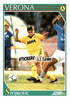 Cromo Dragan Stojkovic - Italian League 1992 - Score