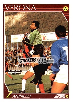 Figurina Alessandro Zaninelli - Italian League 1992 - Score