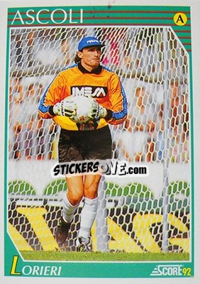 Cromo Fabrizio Lorieri - Italian League 1992 n. 1 - Score