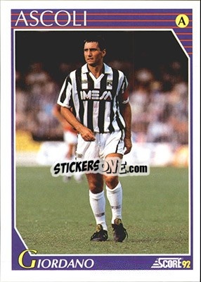 Cromo Bruno Giordano - Italian League 1992 n. 9 - Score