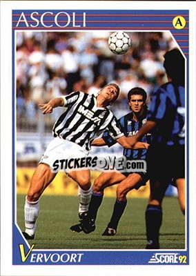 Cromo Patrick Vervoort - Italian League 1992 - Score